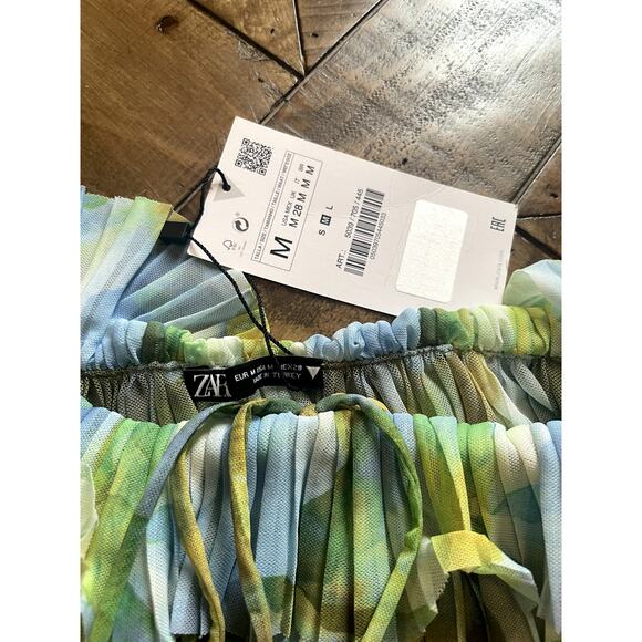 NWT ZARA Printed Tulle Blouse Size M - Picture 9 of 9